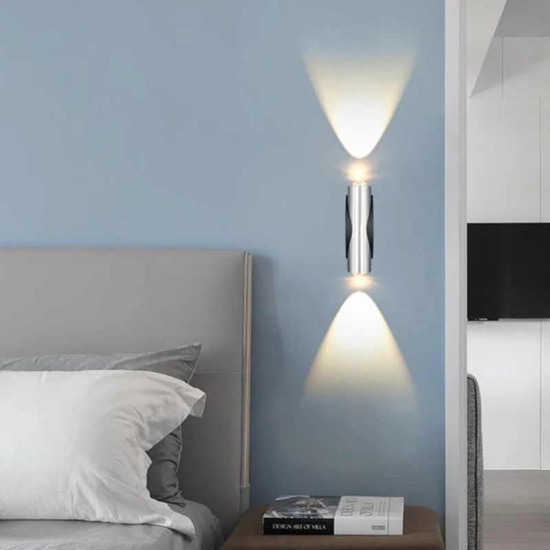 

LED Indoor Wall Lamp 2 Beads 6W Light Aluminum Astigmatism Wall-mounted Sconce For Corridor Aisle Foyer Decoration