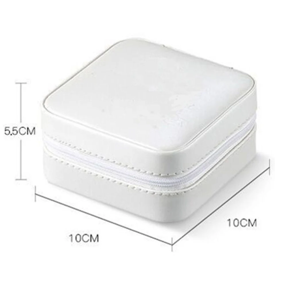 

3 Colors Mini Jewelry Packaging Display Box Women Solid Color Jewelry Necklace Ring Storage Organizer