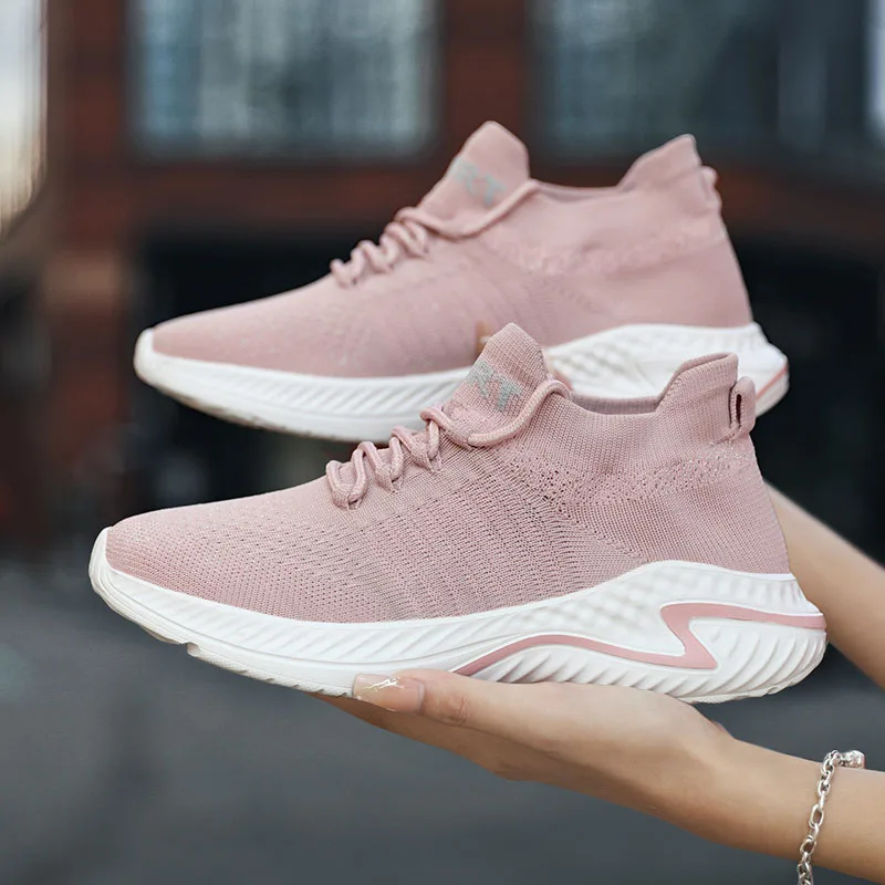 

Plus Size 36-45 Women Autumn Comfortable Wear Resitant Weaving Casual Shoes Couple Shallow Elastic Force Sport Shoes Women's