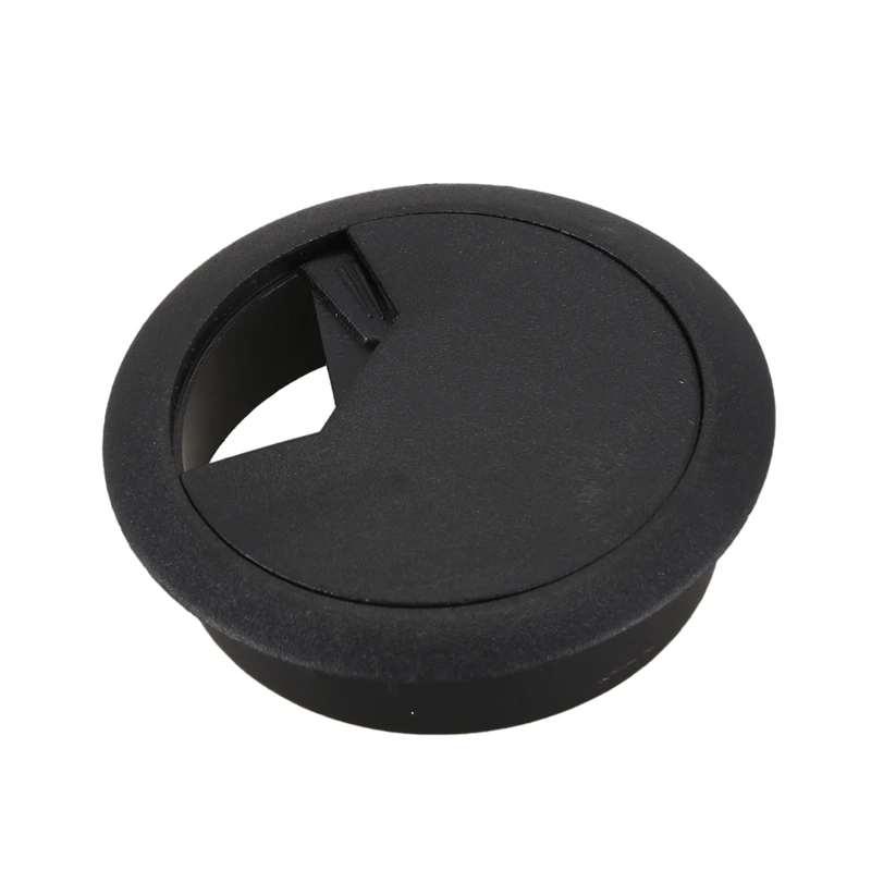 

2 Pcs 50mm Diameter Desk Wire Cord Cable Grommets Hole Cover Black