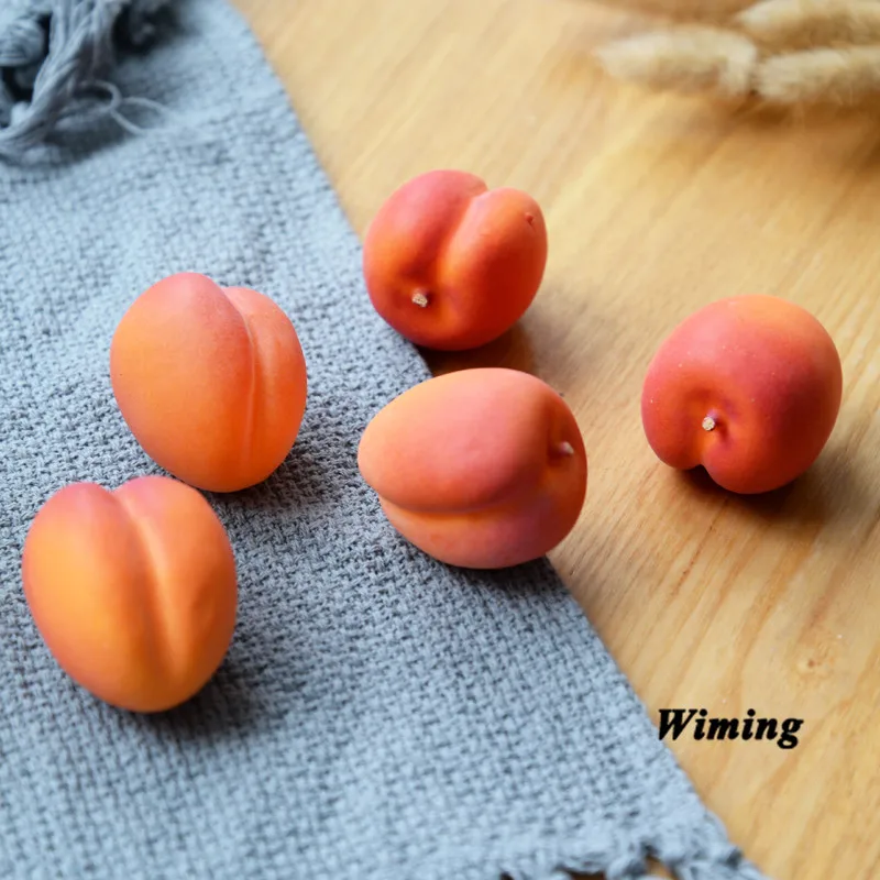 Simulation Fake apricot model props Kitchen Pretend Fruit Supplies for Wedding Party Home Decor Artificial Fruits toys | Дом и сад