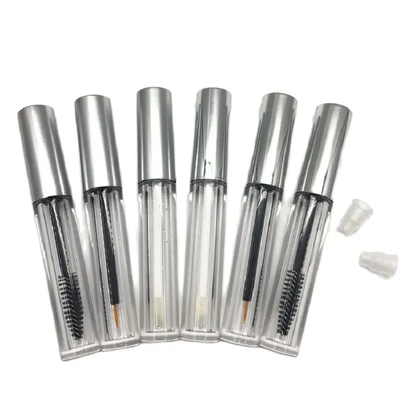 

3ML Empty Clear Makeup Eyelash Growth Enhancer Eyeliner Mascara Lip Gloss Tube Matte Shiny Silver Cap Container Packaging Bottle