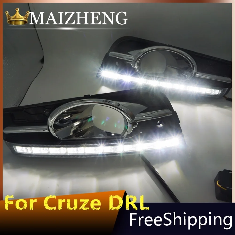 2 шт. для Chevrolet Cruze DRL светодиодный дневные ходовые огни ремонт противотуманных фар