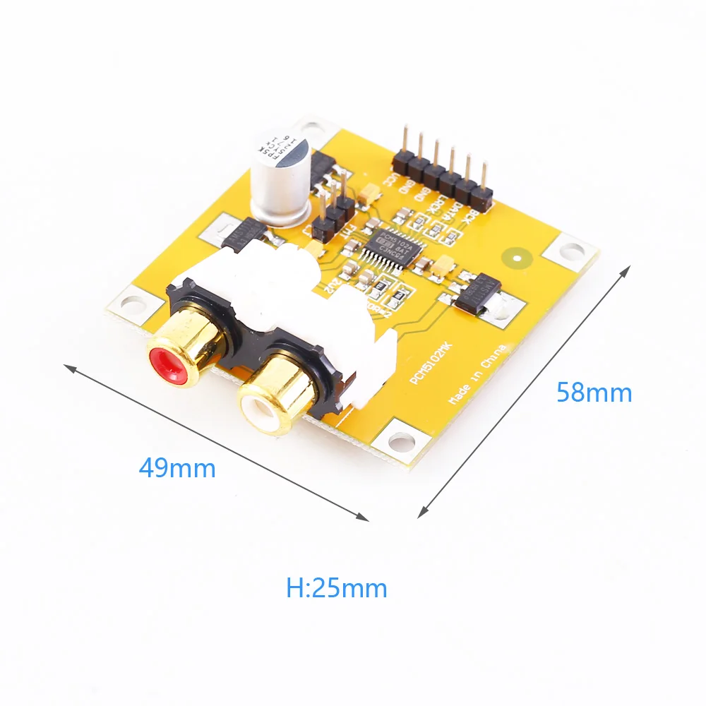 DC 5V PCM5102 DAC аудио декодер I2S воспроизведения голоса Модуль для Raspberry Pi красный