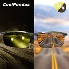 Солнцезащитные очки CoolPandas с фотохромными линзами UV400 для мужчин и женщин, поляризационные, с желтыми линзами ночного видения, антибликовые