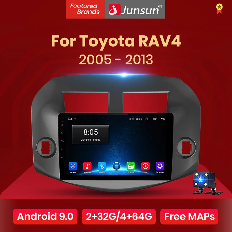 Junsun Android 8 1 Автомобильный GPS радио плеер для Toyota RAV4 RAV 4 2007 2008 2009 2011 стерео