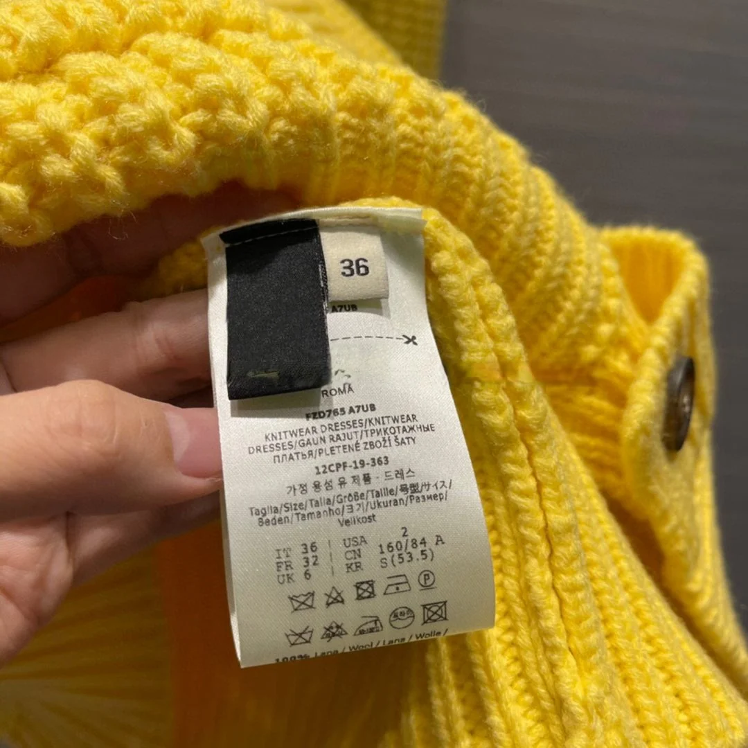 

Yellow Trend Embroidery Loose Cardigans Women 2021 Early Spring New Fashion Wool O-neck Long Sleeve Casual Sweaters Knit Jumpers