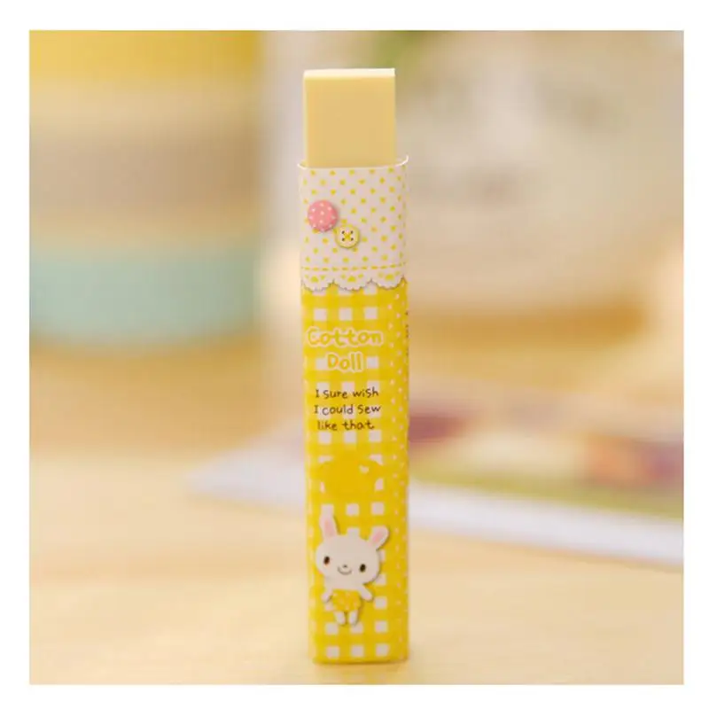 3 шт мультфильм полосы формы студентов милые резинки цвет хлопок кукла карандаш