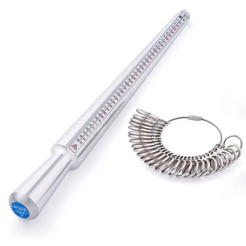 

4pcs/Set Handle Hammers Ring Sizer Finger Measuring Stick Jewelry Tools