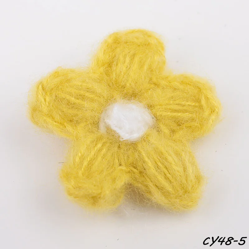 JINJIAN детские милые маленькие цветочные красные шерстяные заколки для волос