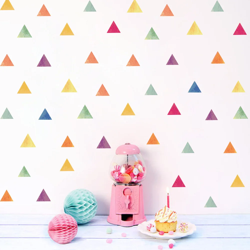 

Funlife Triangles Wall Decal Stickers For Kids Rooms,DIY Children Room Home Decor,Waterproof Vinyl Baby Room Stickers Removable