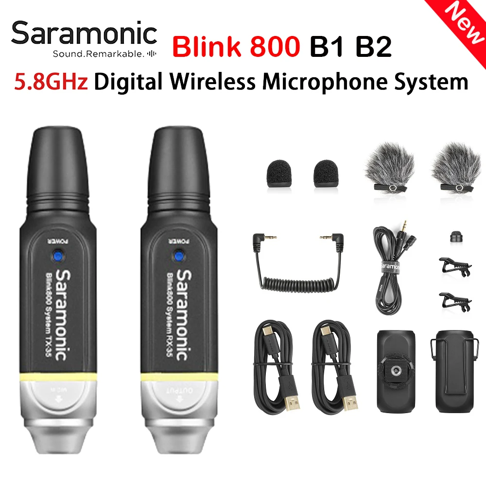 

Saramonic Blink 800 B1 B2 B3 5.8GHZ Digital Wireless Microphone System For Electronic Instrument Camera Mixers Professional Mic