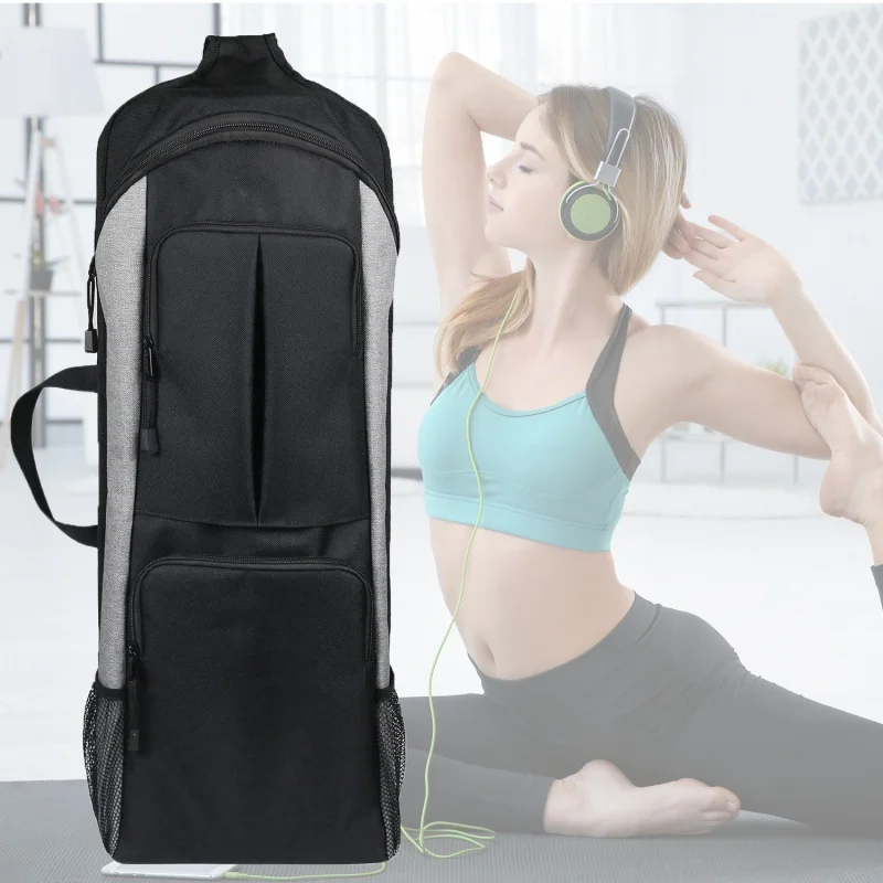 

Portable Yoga Bag Multifunction Pocket Yoga Mat Bag Canvas Pilates Mat Carrier Shoulder Bag Women Men Gym Fitness Sport Backpack