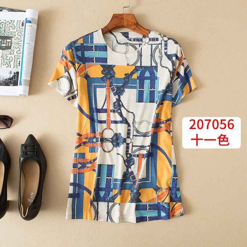 Новая футболка с принтом граффити круглым воротником и коротким