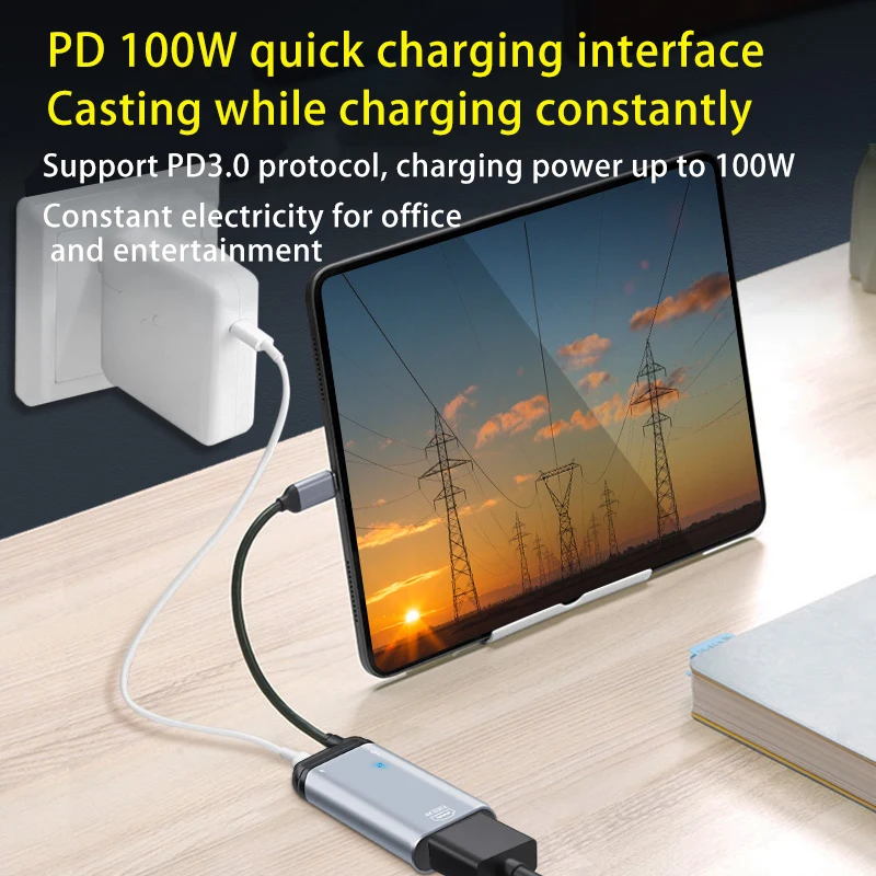 new 4k usb c to rj45vgadphdmi compatiblemini dp cable type c to hdmi thunderbolt 3 adapter for macbook pro 4k uhd usb c free global shipping