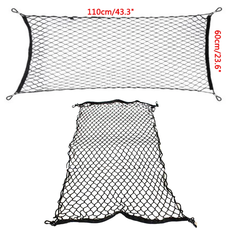 

Car Trunk Nets 110 X 60 Cm Elastic Strong Nylon Cargo Luggage Organizer Net Mesh
