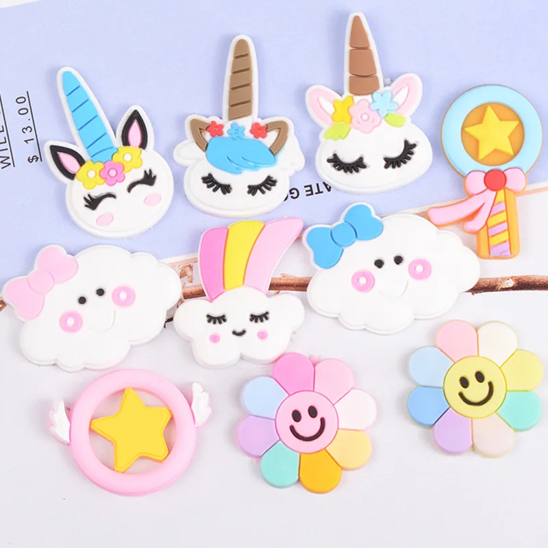 10 шт. силиконовый чехол с персонажами из мультфильмов Единорог изображением