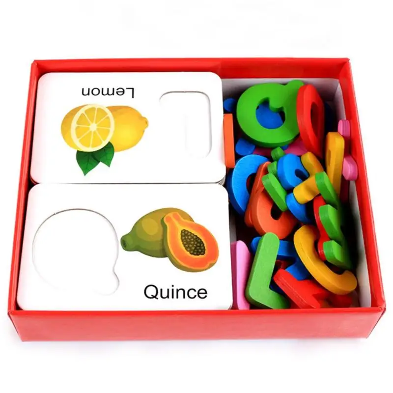 Деревянная картонная обучающая английская деревянная игрушка улучшающая