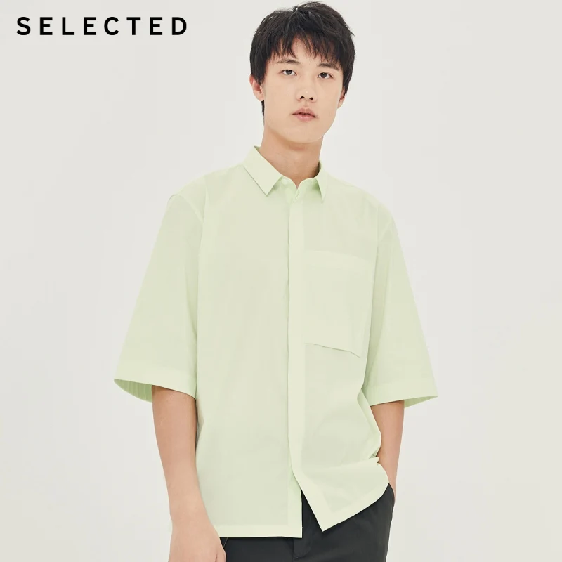 

Мужская рубашка с пятиконечным рукавом SELECTED Street, деловая Повседневная летняя рубашка, S | 420204531