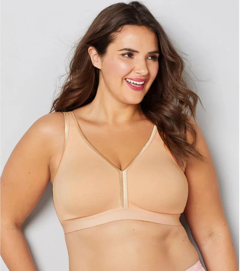 Бюстгальтер размера плюс беспроводной бесшовный бюстгальтер большой размер