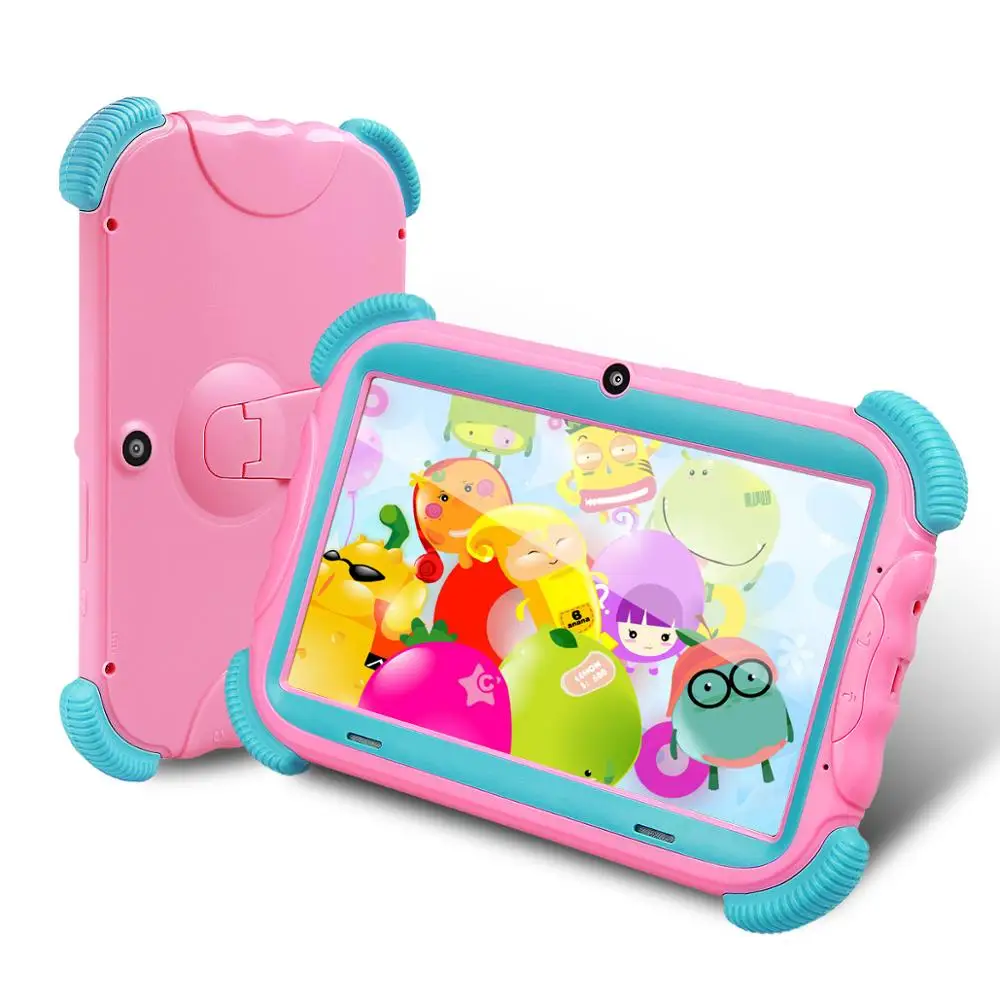 K78 Pink OTG Детский планшет 7 дюймов Android 8,1 16GB Babypad Edition PC с Wifi и камерой GMS Сертифицированный поддерживаемый детский чехол-подставка - Комплект: K78 Pink OTG