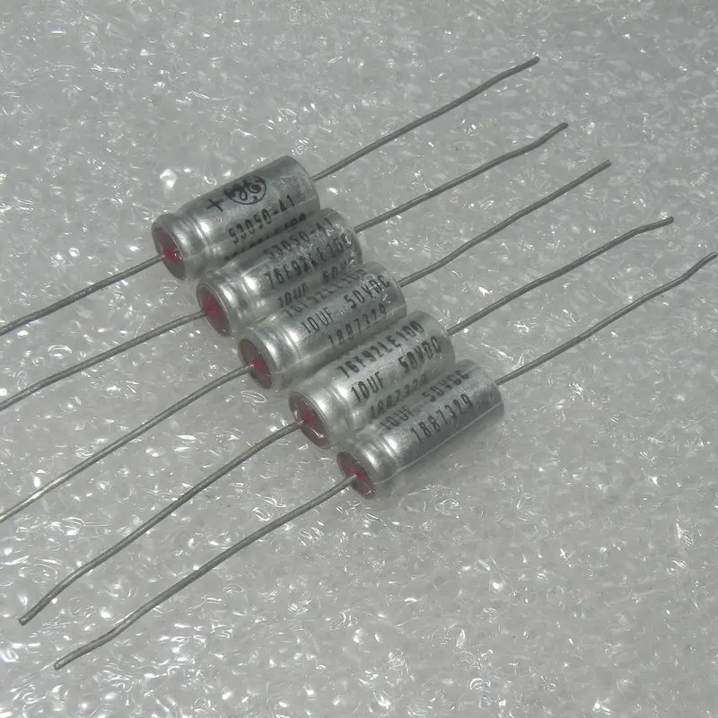 

Original new 100% 50v10uf 10MFD 50VDC cathode red head copper foot aluminum electrolytic capacitor 8*18MM (Inductor)
