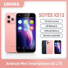 Soyes teléfono inteligente XS12 Super Mini 4G, 3GB, 32GB/64GB, Tarjeta Sim Dual, WIFI, Bluetooth, teléfono móvil de bolsillo para estudiantes (1)