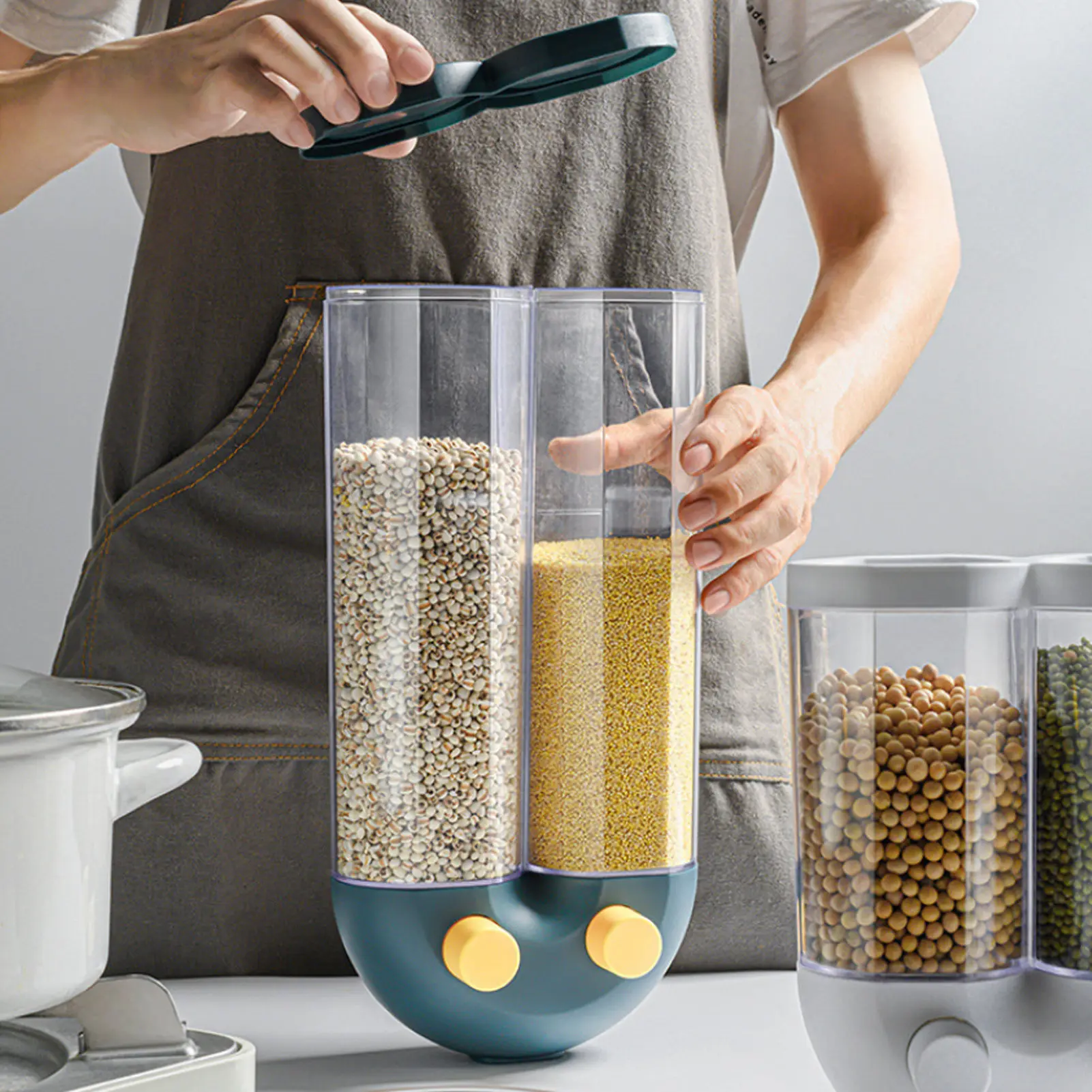 Настенный дозатор для еды бытовая банка хранения чая с хорошей герметичностью и