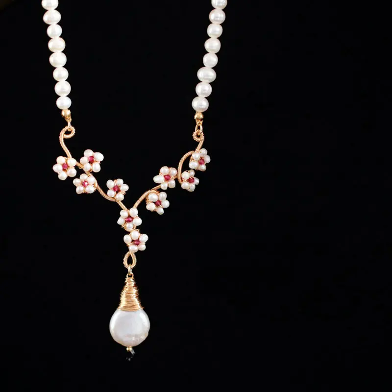 SINZRY ручная работа натуральный пресноводный жемчуг оригинальный винтажный кулон