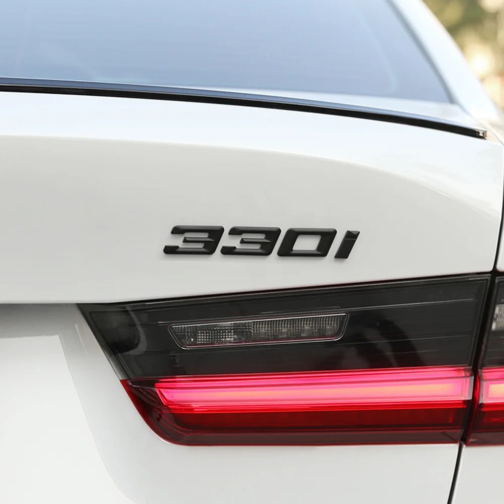 

Black Trunk Sticker for BMW 330i 325i E46 E90 E36 F31 F30 F80 G20 E92 E93 E94 325i 330i Logo Rear Sticker Auto Tail Sticker ABS