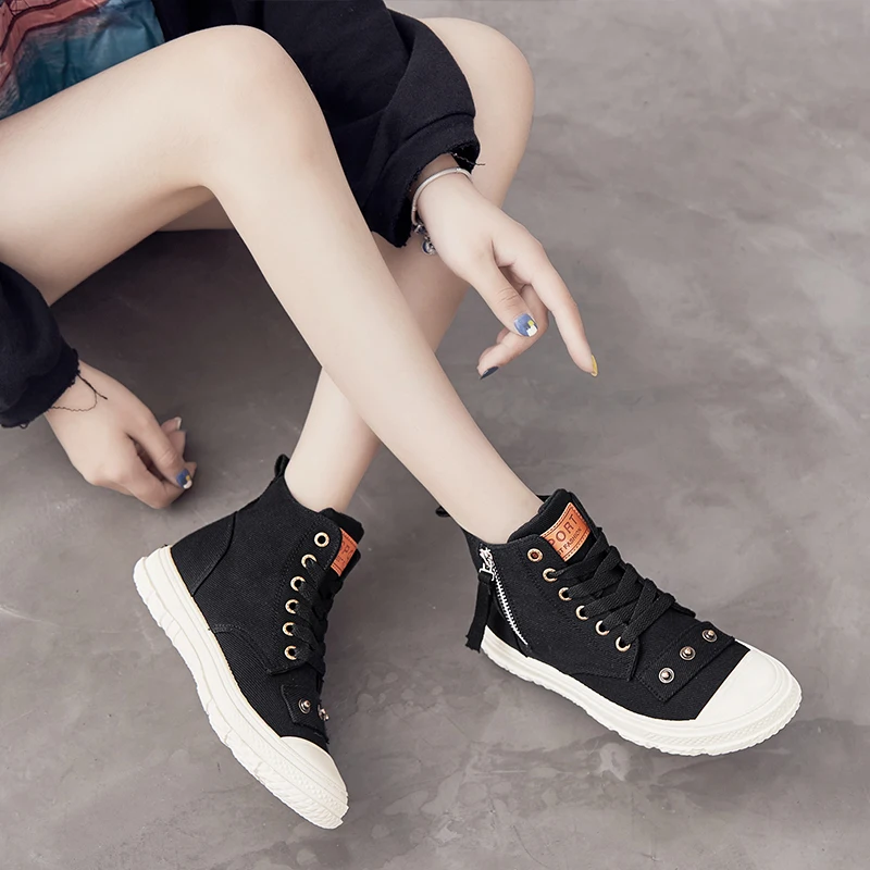 Школьницы зеленая канистра молния заклепки сапоги узкое издание хип хоп ветер