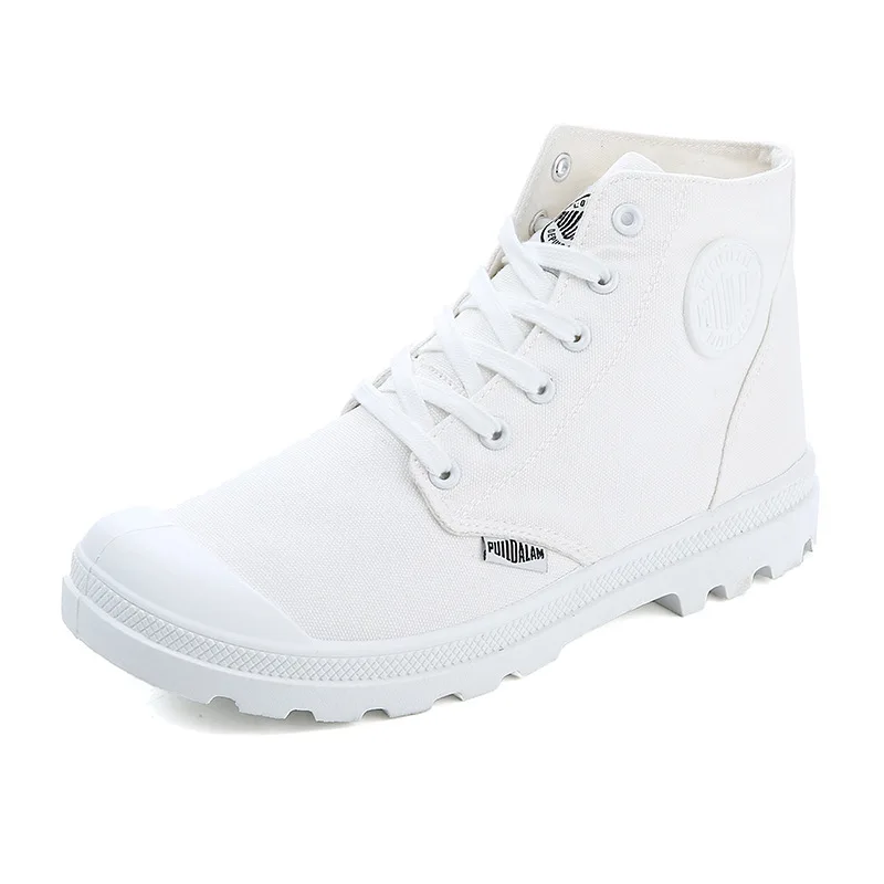 

Canvas Men's Shoes Fashion High-top Canvas Casual Shoes Patchwork Men's Vulcanized Shoes Autumn Lace-up Flat Shoes Neutral Shoes