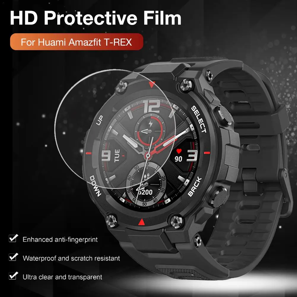 TPU HD Tempered Glass Protective Film For Xiao Mi Smartwatch Huami Amazfit T-Rex Smart Watch Screen Protector Accessories Hot