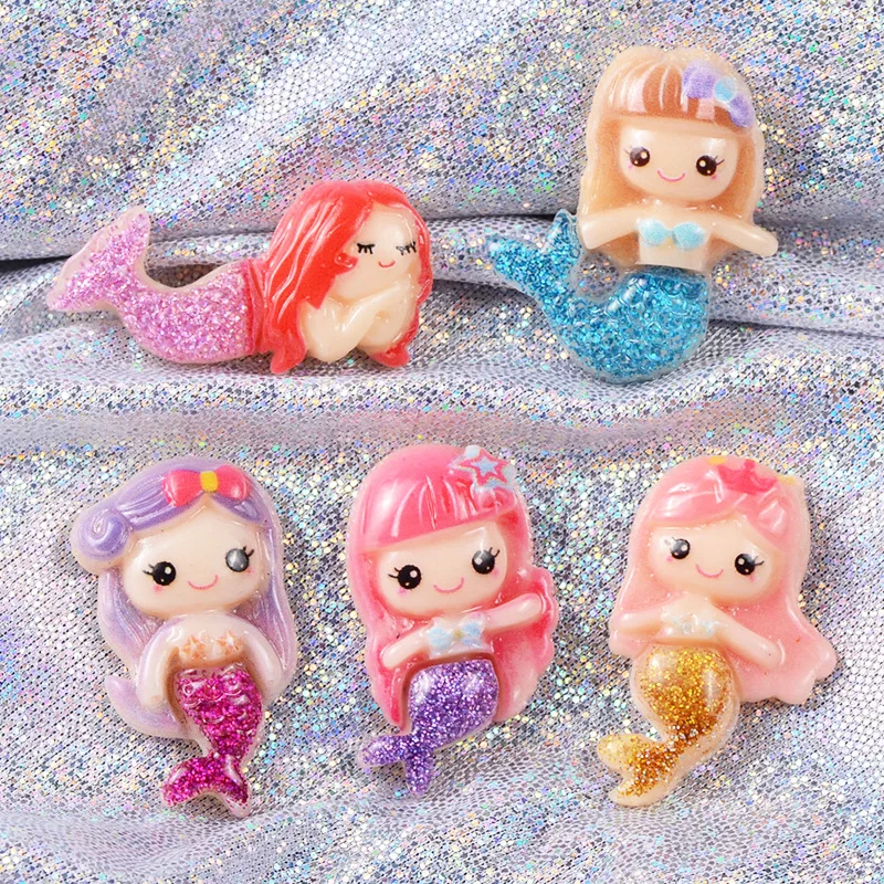 Набор для слайма русалки из смолы 6 цветов супер светильник клей глины