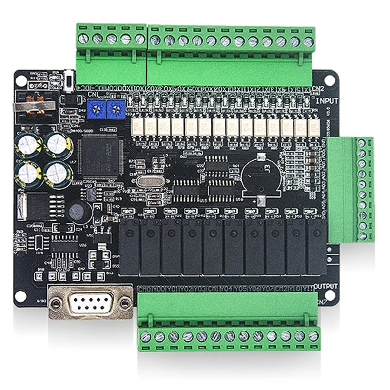 Промо акция! DC24V FX1N FX2N FX3U 24MT ПЛК промышленного Управление доска 6AD 2DA 14 Вход 10