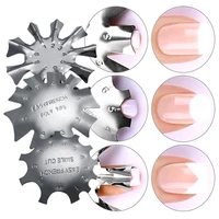13pcs easy french tip line edge cutter stencil trimmer tool smile shape clipper multi size styling forms nail art tools tslm1