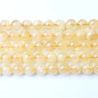 Модные натуральные ювелирные изделия LingXiang, цитрин, свободные бусины 681012 мм, сделай сам, женский браслет, ожерелье, серьги-гвоздики, аксессуары