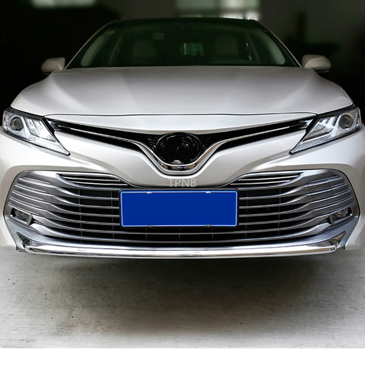 Для Toyota Camry 2018 Передняя сетка решетка из нержавеющей стали отделочная полоса