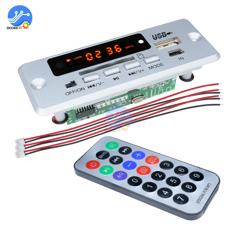 Беспроводной модуль 5 в MP3 декодер плата расширфровка Bluetooth с радио FM 2*3 Вт Плата