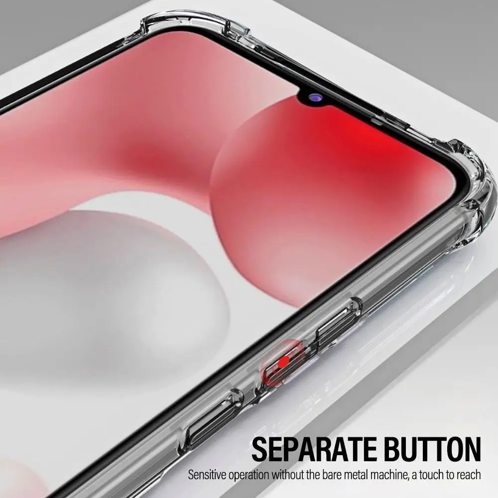 Премиум Гибридный противоударный прозрачный мягкий силиконовый чехол для