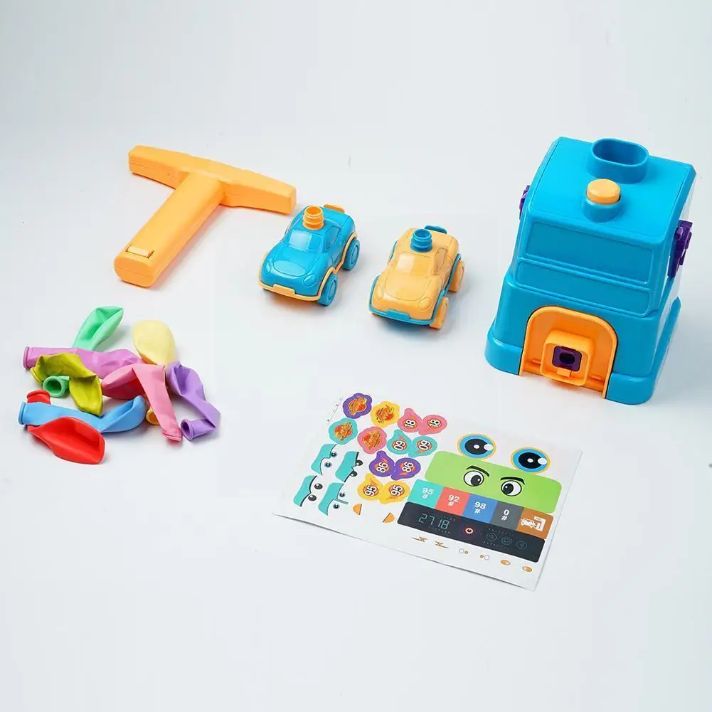 

2021 New Children's Toy Balloon Powered Car New Scooter With Blue Purple Powered Balloon Car Toy Gifts Balloon Pink V5B7