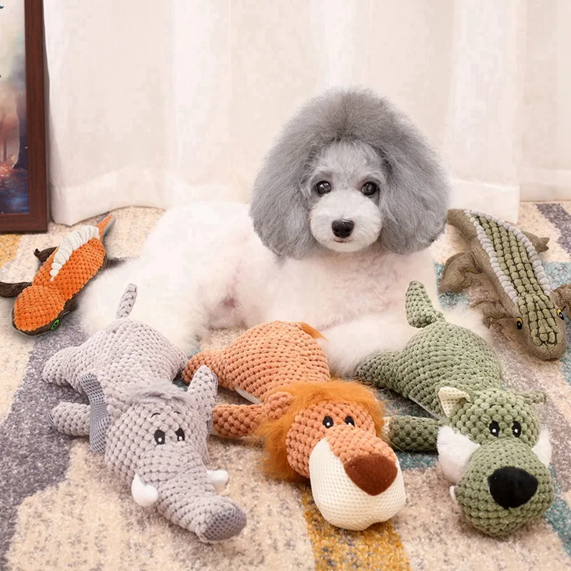 

Dog Cat Plush Squeak Sound Toys Pet Interactive Funny Bite Resistant Cotton Chew Toys Pets Puppies Supplies