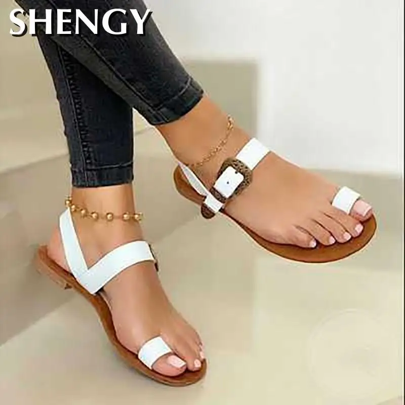 

Summer Beach Sandals Women 2020 PU Leather Fashion Comfortable Slippers Summer Outdoor Sexy Anklet Golden Wedge Sandals