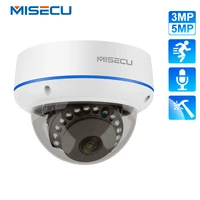 misecu 3mp 5mp 48v ip camera outdoor poe camera home security protection dome camera vandalproof cctv video surveillance camera