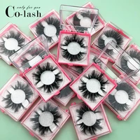 colash custom eyelash box natural 100 handmade thick false eyelashes extension sexy soft eye lashes mink eyelashes square box