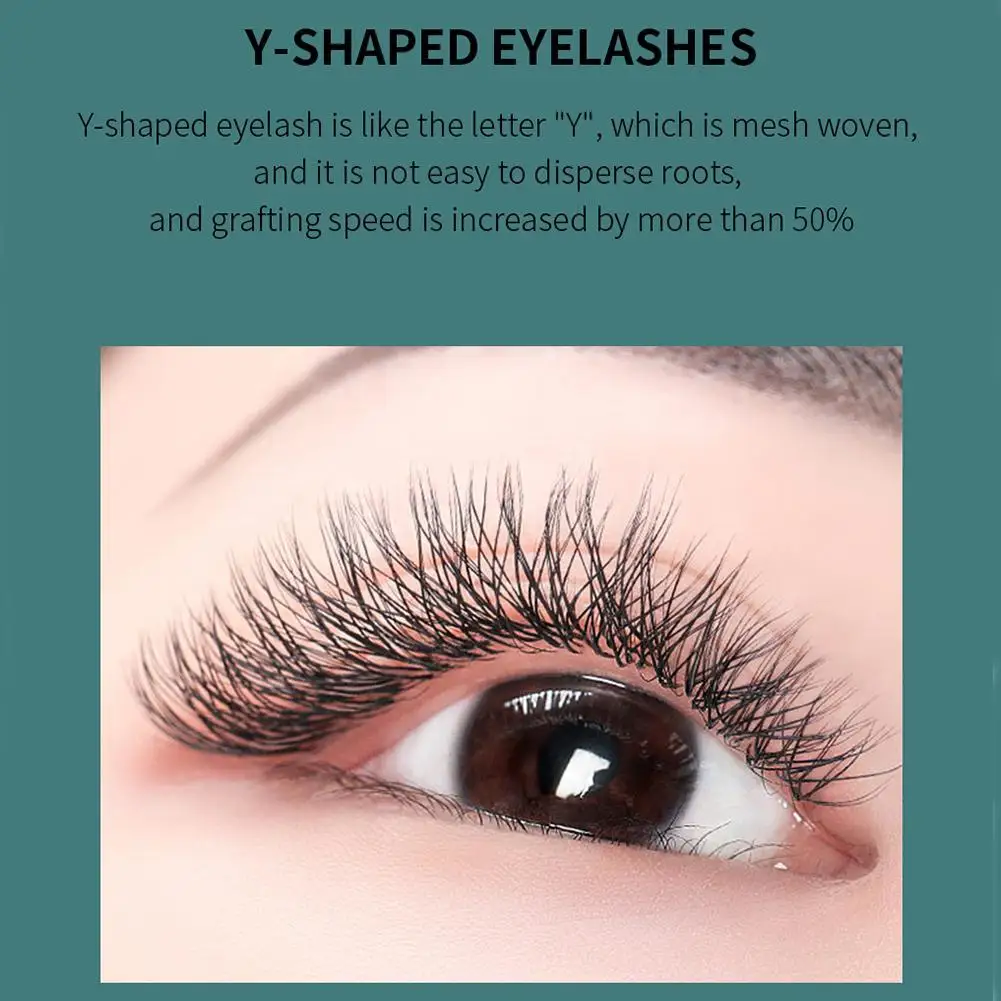 

Grafting False Eyelash Extension Wholesale Y YY Shape Volume Lashes Fans Faux Makeup Individual Lash Premade Soft Fake W9G8