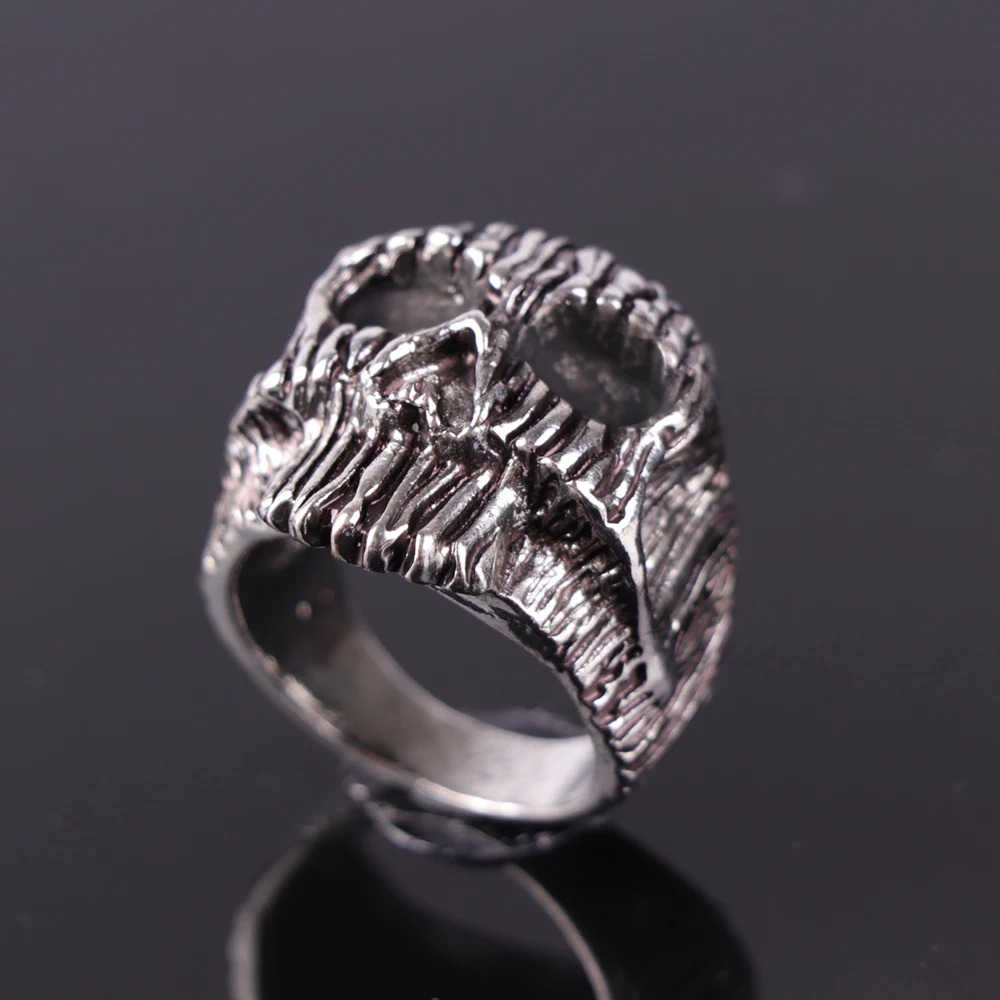 

FDLK Personality Silver Color Skull Ring Men's Party Punk Ring Jewelry Anniversary Gift