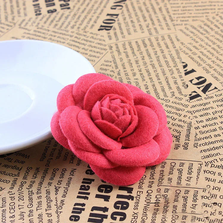 Red Flower 1 I-Remiel высококлассная корейская мода новая ткань цветок лук брошь для кардигана шелковые шарфы Пряжка булавка для женской одежды аксессуары - Окраска металла: Red Flower 1