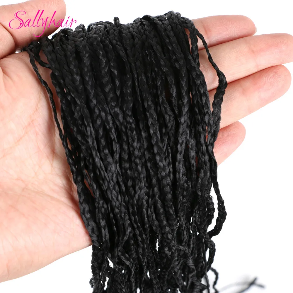 Sallyhair, Zizi, косички, вязанные крючком, коробка, косички, цветные синтетические волосы для наращивания, жук, серый блонд, вязанные волосы, 48 прядей/упаковка - Цвет: 1B