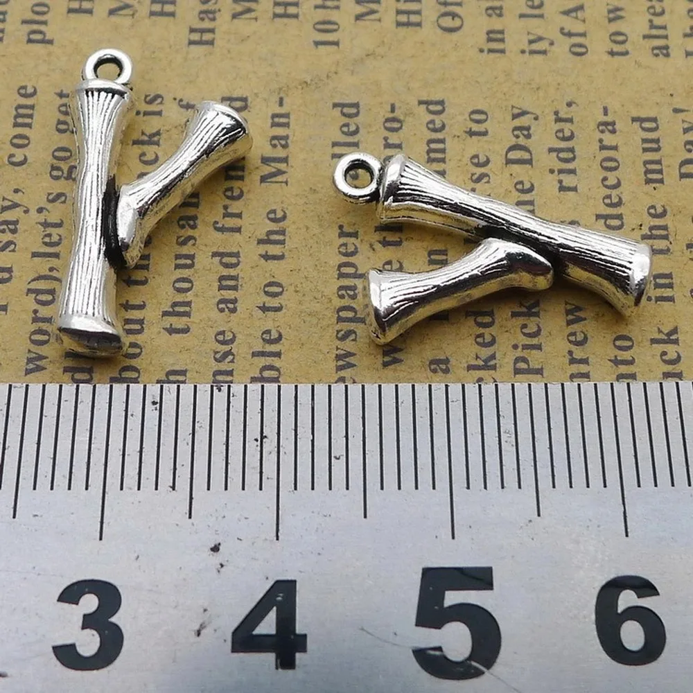 

120pcs Branch Charms 12mm x 21mm DIY Jewelry Making Pendant antique silver color